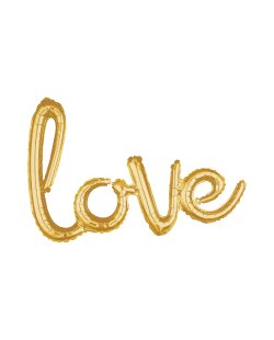 Love Script Phrase Oro 31/78cm x 21/53cm