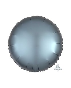 Globo redondo color metal azulado satinado - Metalizado 45cm