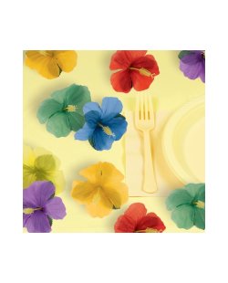 Flores Hibisco de Tela - Decoracion Hawaiana 