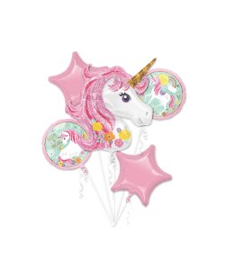 Ramo de Globos Unicornio Mágico - Surtido de Globos metalizado
