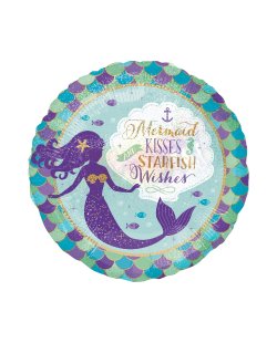 Globo Deseos de Sirena - Metalizado 45cm