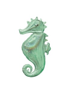 Globos con forma de Caballito de Mar Deseos de Sirena - Metalizado 96cm