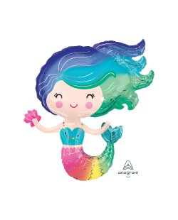 Globo superforma Sirena - Metalizado 76cm