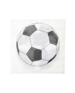 Servilletas Futbol Blanco 33X33cm Papel 3 Capas ***OFERTA DTO NO ACUMULABLE