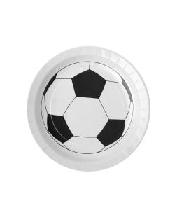 Platos Futbol Blanco 22.5cm Carton ***OFERTA DTO NO ACUMULABLE