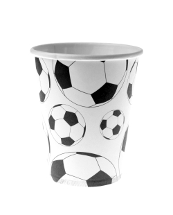 Vasos Futbol Blanco 7.8X9.7cm 27cl Carton ***OFERTA DTO NO ACUMULABLE