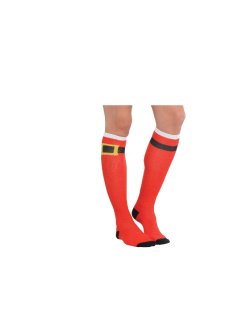 Disfraz Acc Socks Knee Santa Belt