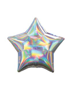 19 / 48cm ESTRELLA IRISDISCENTE PLATA