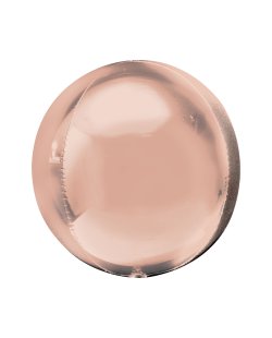 Globo esférico Orbz rosa dorado gigante - metalizado 53cm