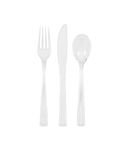 Cubiertos Plastico Transparente ***OFERTA DTO NO ACUMULABLE
