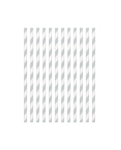 Pajitas Rayas Plata ***OFERTA DTO NO ACUMULABLE