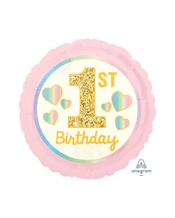 18/45cm 1St Bday Rosa Y Oro