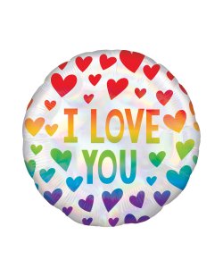 18/45cm I Love You Irisd. Corazones Arcoiris