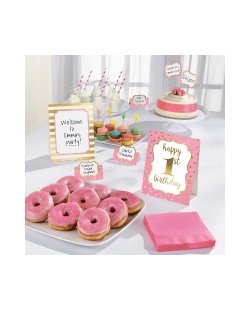 Tarjeta mesa 1st Birthday Girl Buffet Kits  ***OFERTA DTO NO ACUMULABLE