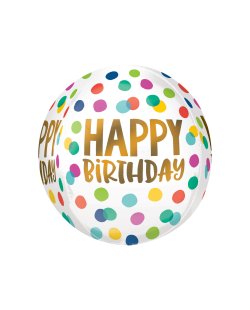Orbz Happy Bday Puntos 38X40cm