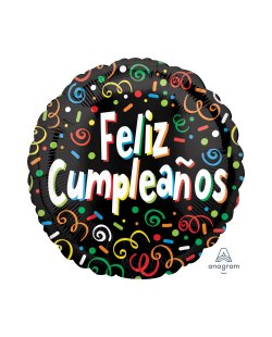 18/45cm Feliz Cumpleaños Confeti