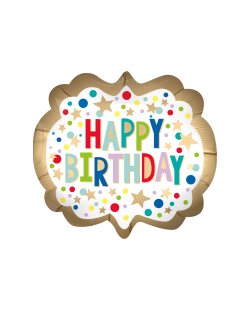 For Happy Bday Oro Satin 63X55cm***OFERTA DTO NO ACUMULABLE