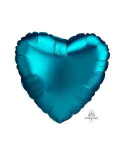 18 / 45cm Satin Aqua Heart