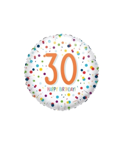 18/45cm Confeti 30 Happy Bday