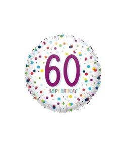 18/45cm Confeti 60 Happy Bday