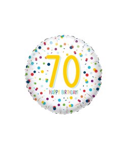 18/45cm Confeti 70 Happy Bday