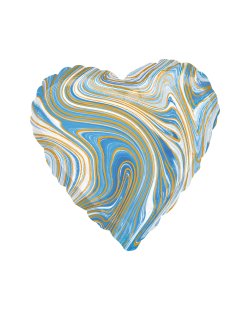 18/45cm Corazon Marblez Azul ***OFERTA DTO NO ACUMULABLE