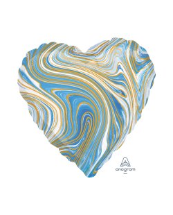 18/45cm Corazon Marblez Azul ***OFERTA DTO NO ACUMULABLE