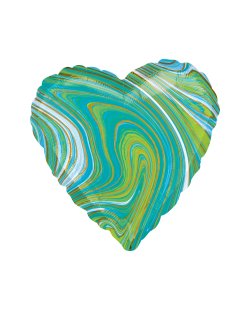 18/45cm Corazon Marblez Azul-Verde ***OFERTA DTO NO ACUMULABLE