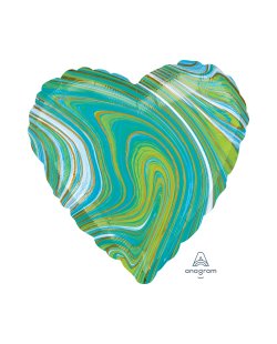 18/45cm Corazon Marblez Azul-Verde ***OFERTA DTO NO ACUMULABLE