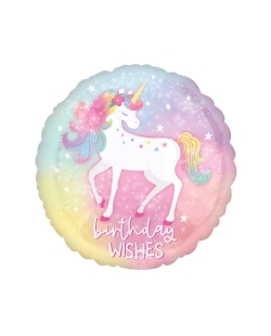 18/45cm Unicorn Bday Wishes