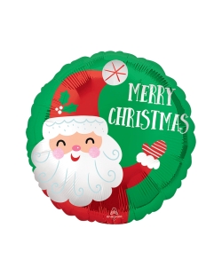 18/45cm SANTA SATIN MERRY CHRISTMAS