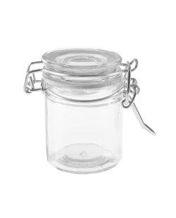 Tarro Hermetico Transparente 4.3X6cm Vidrio Y Metal ***OFERTA DTO NO ACUMULABLE