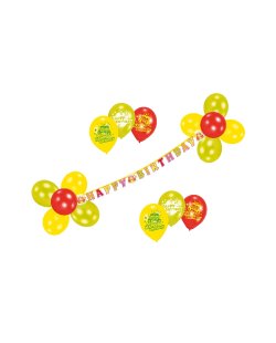 Decoracion Kit Guirnalda H.Bday + Globos Latex 