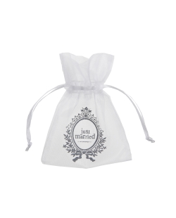 Bolsas Just Married Blanco 7.5X10cm T.Organza ***OFERTA DTO NO ACUMULABLE