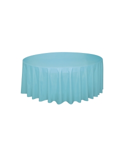 Mantel Plastico Redondo Turquesa 2,13M ***OFERTA DTO NO ACUMULABLE