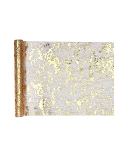 Camino Mesa Brillante Oro 28cm X 5m Poliester ***OFERTA DTO NO ACUMULABLE