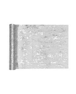 Camino Mesa Brillante Plata 28cm X 5m Poliester ***OFERTA DTO NO ACUMULABLE
