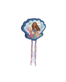 Piñata Plana Tirar Forma Concha La Sirenita 43X51cm