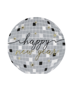 Servilletas Forma Bola Disco H. New Year Estamp.Metal