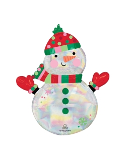 Forma Muñeco Nieve Irid. Holg. 66X78cm