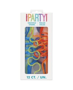 Pajitas Plastico Curvas Pequeñas 19cm