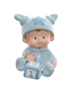 Figurita Bebe Azul 2 X 4cm Poliesterrresina ***OFERTA DTO NO ACUMULABLE