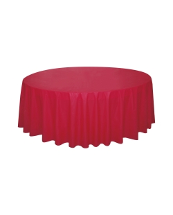 Mantel Plastico Redondo Rojo 2,13m ***OFERTA DTO NO ACUMULABLE