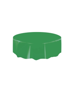 Mantel Plastico Redondo Verde Esmeralda 2,13m ***OFERTA DTO NO ACUMULABLE