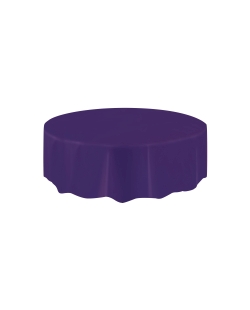 Mantel Plastico Redondo Morado Oscuro 2,13m ***OFERTA DTO NO ACUMULABLE