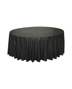 Mantel Plastico Redondo Negro Medianoche 2,13m ***OFERTA DTO NO ACUMULABLE