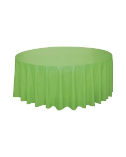 Mantel Plastico Redondo Verde Lima 2,13m ***OFERTA DTO NO ACUMULABLE