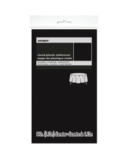 Mantel Plastico Redondo Negro 2,13M Pkg Peq. ***OFERTA DTO NO ACUMULABLE