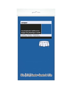 Mantel Plastico Redondo Azul Real 2,13M Pkg Peq. ***OFERTA DTO NO ACUMULABLE