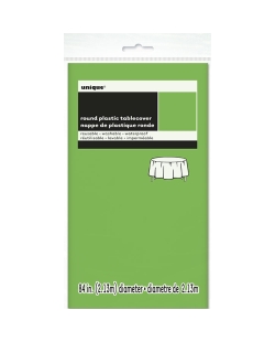 Mantel Plastico Redondo Verde Lima 2,13M Pkg Peq. ***OFERTA DTO NO ACUMULABLE
